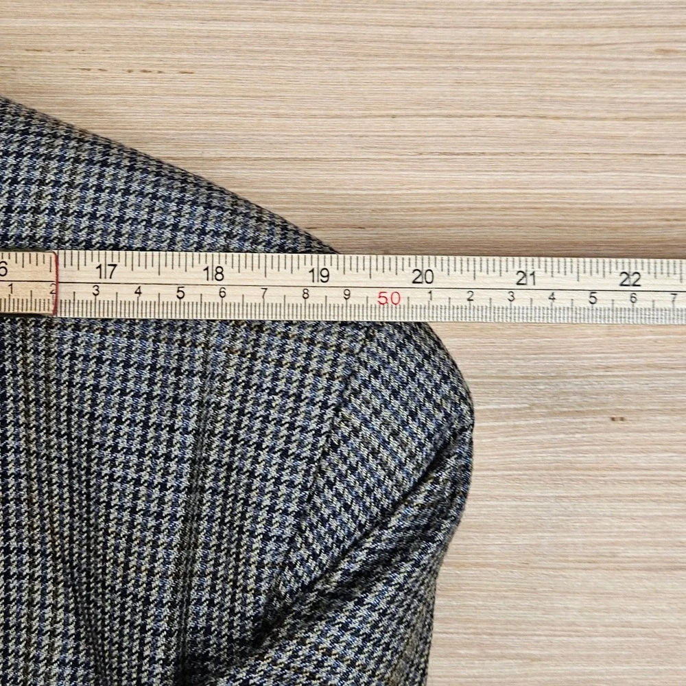 Chaps Ralph Lauren Blazer‎ Mens L Blue Silk Wool Houndstooth Sport Coat Canada